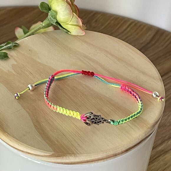 Handmade Multicolor Braided Charm Anchor Bracelet Women Mens New - Picture 5 of 9